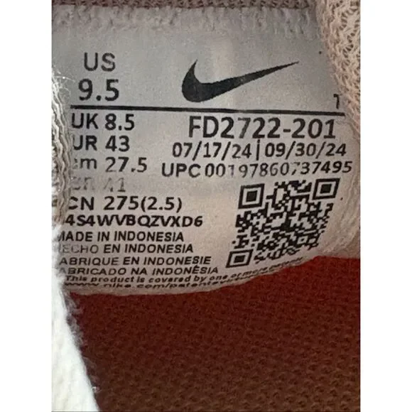 Nike Air Zoom Pegasus 40 Beige Orange Black FD2722-201 Men’s Size 9.5 Running Sh - Picture 9 of 9
